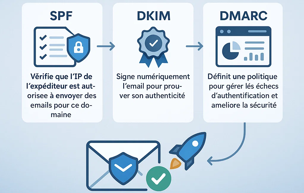 SPF DKIM DMARC illustration